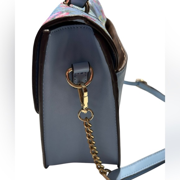 IMAN Global Chic convertible flap handbag with a floral design on the flap - Picture 5 of 14